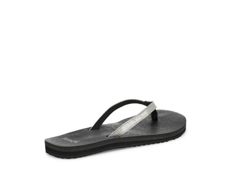 Sandalias Sanuk Yoga Joy Shimmer Metallic Mujer Plateados | MX-307986