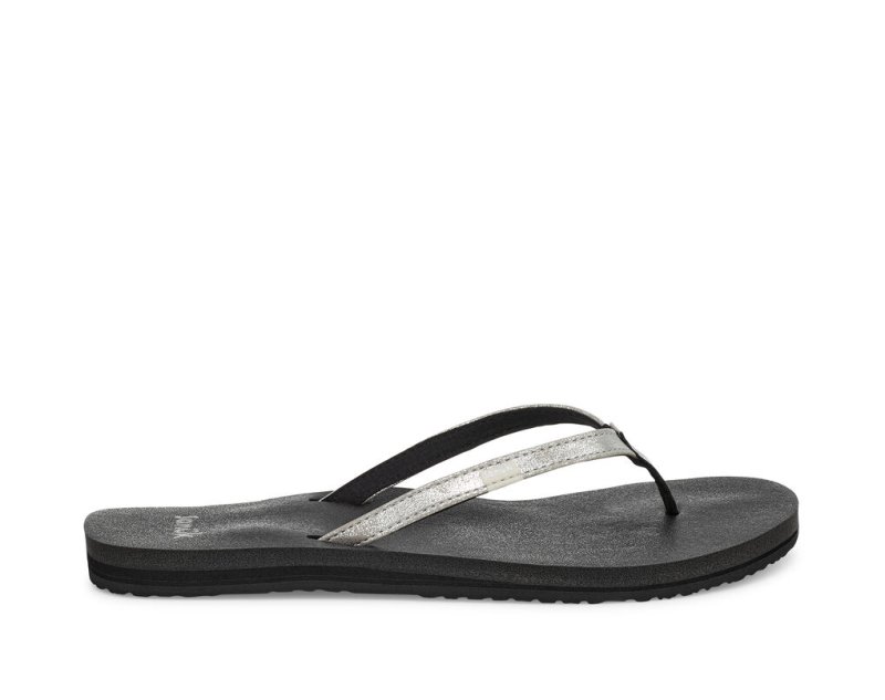 Sandalias Sanuk Yoga Joy Shimmer Metallic Mujer Plateados | MX-609336