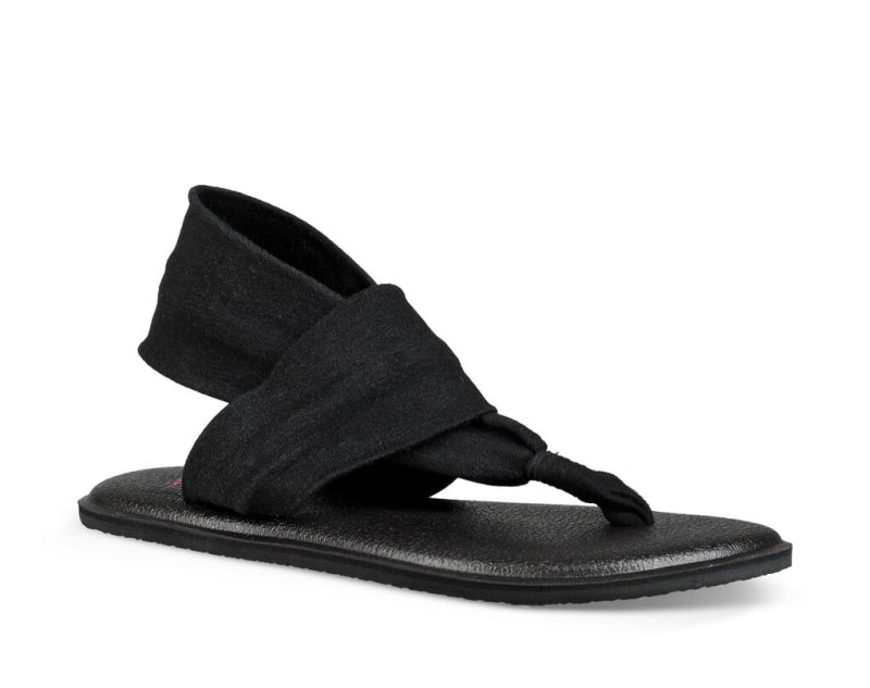 Sandalias Sanuk Yoga Sling Burst Niños Negros | MX-291128