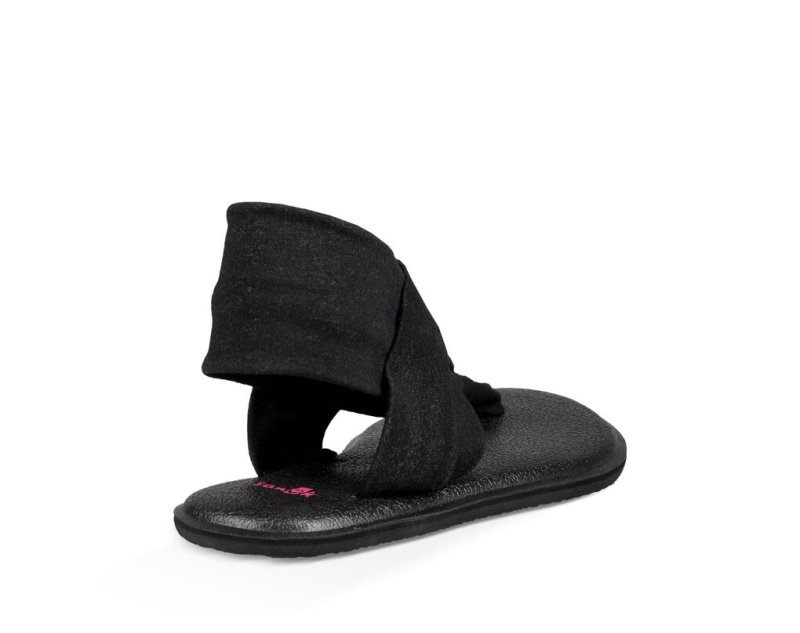 Sandalias Sanuk Yoga Sling Burst Niños Negros | MX-291128