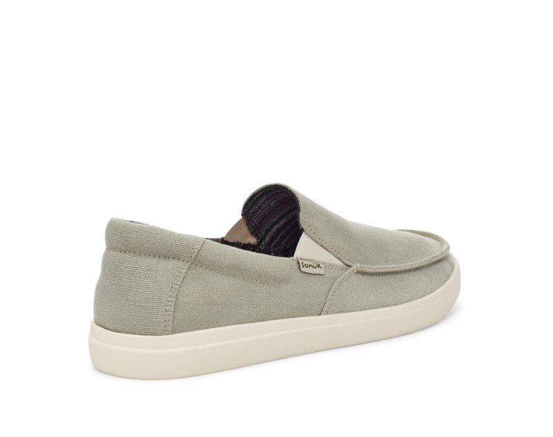 Tenis Sanuk Sideline 2 Hemp Slip-on Hombre Grises | MX-014411