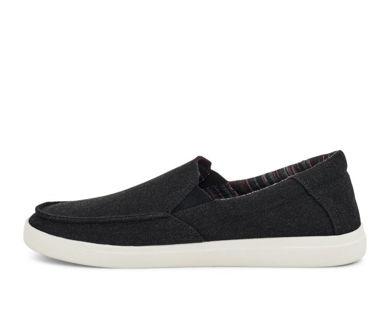 Tenis Sanuk Sideline 2 Hemp Slip-on Hombre Negros | MX-242164