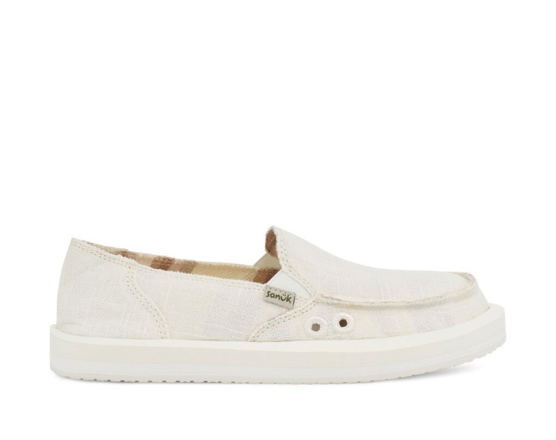 Zapatos Sanuk Donna ST Hemp Mujer Blancos | MX-545294