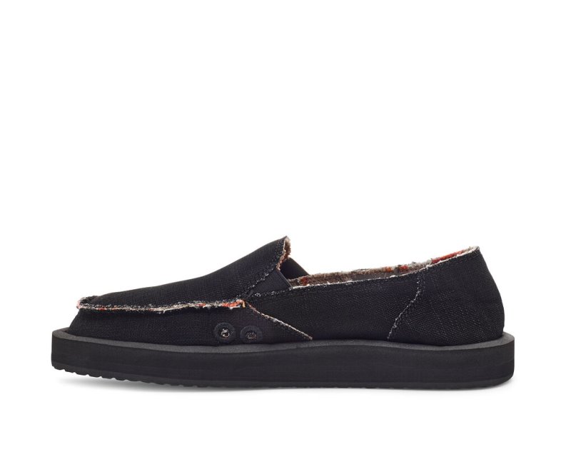 Zapatos Sanuk Donna ST Hemp Mujer Negros | MX-035795