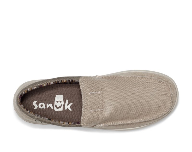 Zapatos Sanuk Hi Bro Lite Hemp Slip-on Hombre Beige | MX-926362