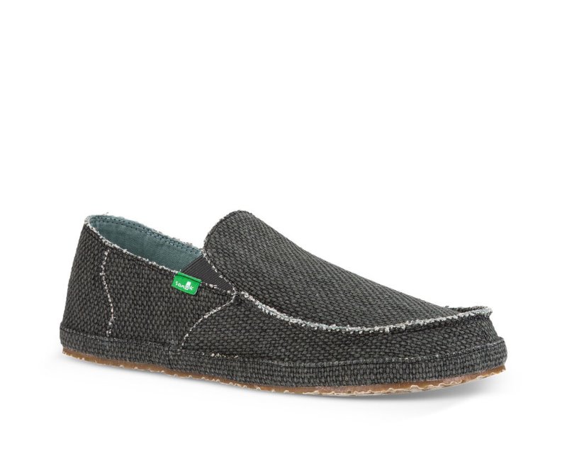 Zapatos Sanuk Rounder Hombre Negros | MX-022072