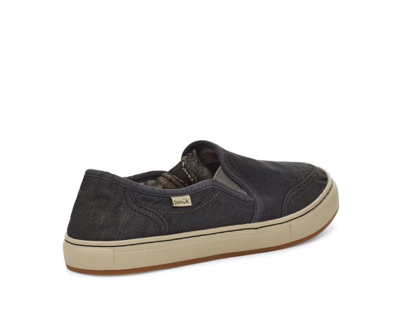 Zapatos Sanuk Tideline Hemp Slip-on Hombre Negros | MX-245213