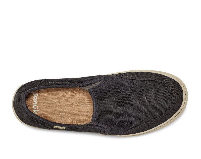 Zapatos Sanuk Tideline Hemp Slip-on Hombre Negros | MX-245213