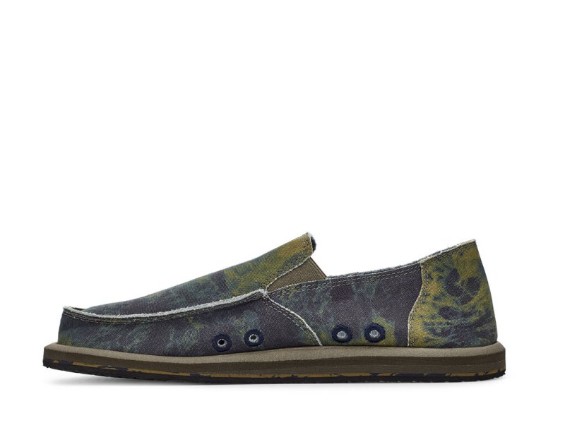 Zapatos Sanuk Vagabond Grateful Dead Niños Verdes Azul Marino | MX-820797