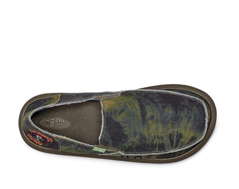 Zapatos Sanuk Vagabond Grateful Dead Niños Verdes Azul Marino | MX-820797