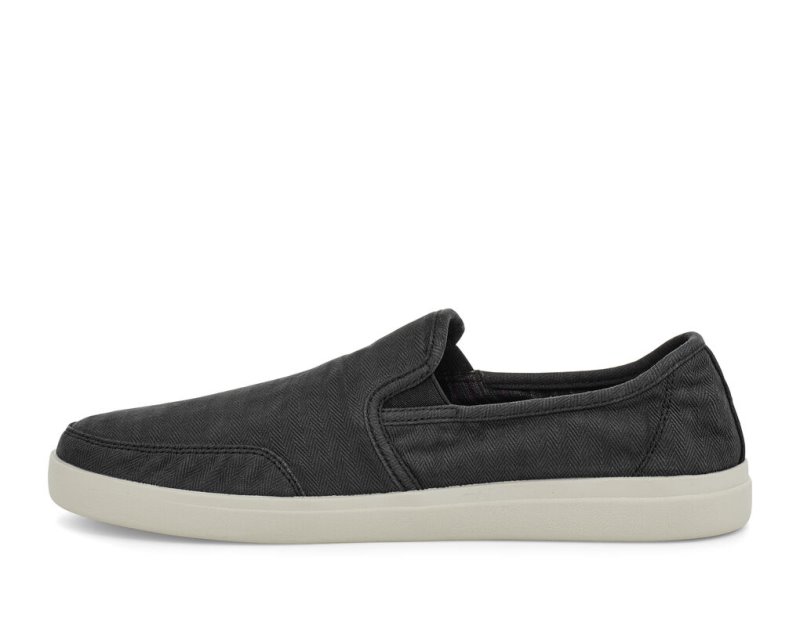 Zapatos Sanuk Vagabond Slip-On Sneaker Wash Vegan Hombre Negros | MX-376432