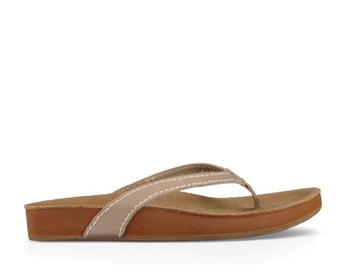 Chanclas Sanuk She Loungey Cuero Mujer Marrom | MX-068582