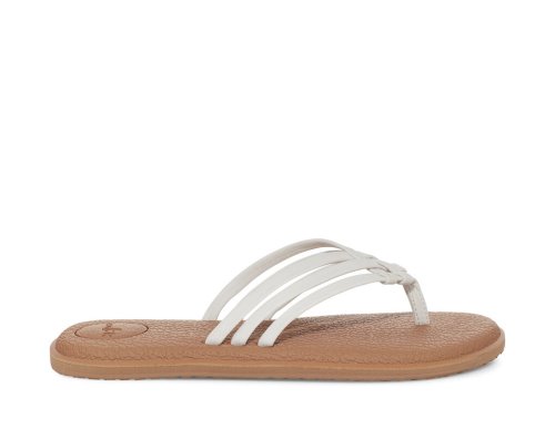 Chanclas Sanuk Yoga Salty Mujer Blancos Marrom | MX-486823