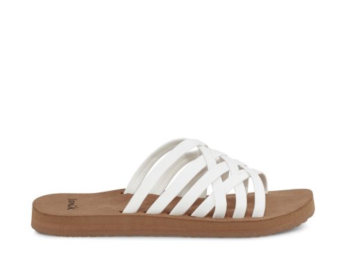 Sandalias Sanuk Rio Chanclas Mujer Blancos Marrom | MX-160992