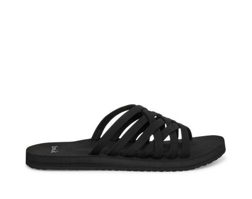 Sandalias Sanuk Rio Chanclas Mujer Negros | MX-118529