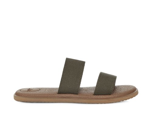 Sandalias Sanuk Yoga Gora Mujer Verde Oliva | MX-927072