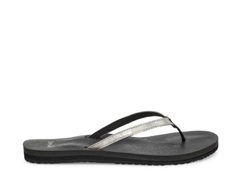 Sandalias Sanuk Yoga Joy Shimmer Metallic Mujer Plateados | MX-307986