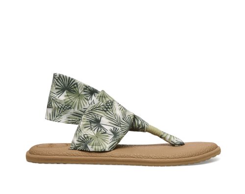 Sandalias Sanuk Yoga Sling 2 Tropical Vegan Mujer Verde Oliva | MX-588376