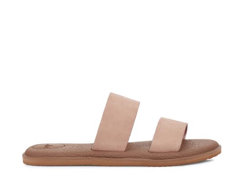 Sandalias de Diapositivas Sanuk Yoga Gora Cuero Mujer Rosas | MX-454973