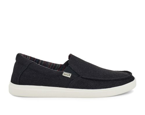 Tenis Sanuk Sideline 2 Hemp Slip-on Hombre Negros | MX-769683