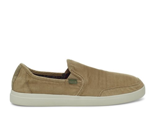 Zapatos Sanuk Vagabond Slip-On Sneaker Wash Vegan Hombre Kaki | MX-061900